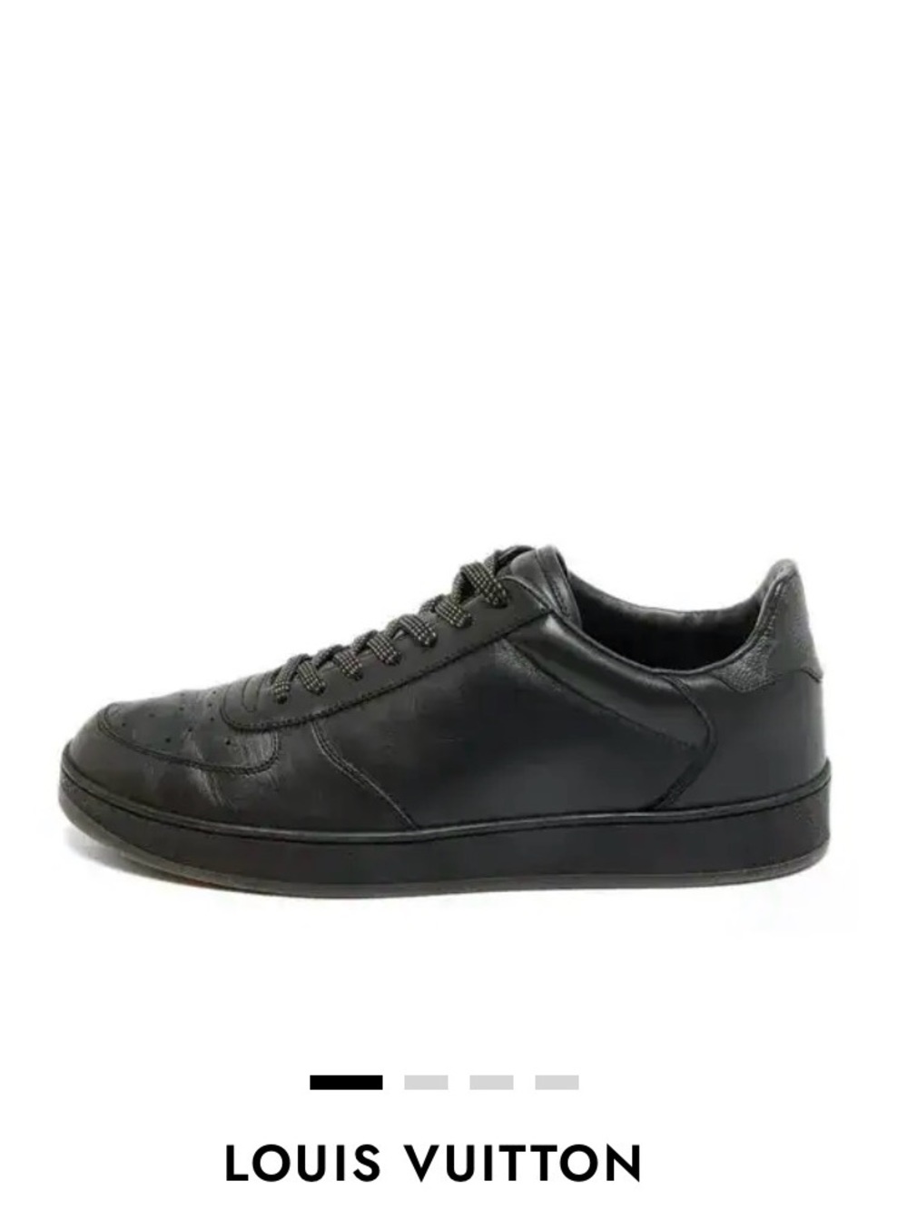 Louis Vuitton Men’s Black Rivoli Low-Top Leather Sneakers